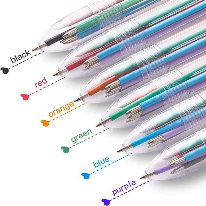 ปากกาลูกลื่น10สี-ปากกาการ์ตูน-หัว-0-7mm-เครื่องเขียน-ปากกาลูกลื่น-ปากกาหลากสี-ปากกาหลายหัว