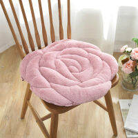 Thicken Round Rose Seat Cushion Warm Home Floor Office Chair Mat Non-slip Tatami Pouf