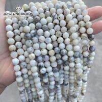 ลูกปัดโอปอลสีขาวธรรมชาติรอบหลวม Spacer ลูกปัดสำหรับเครื่องประดับทำ15 "Strand 6 8มม. อัญมณี DIY สร้อยข้อมือสร้อยคอ Accessories