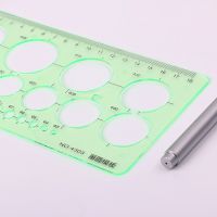 ：“{》 Green Plastic Circles Geometric Template Ruler Stencil Measuring Tool Students High Quality