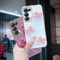 Philander SHOP เคสมือถือชุบโลหะโบว์3D สุดหรูสำหรับ Huawei P40 Lite P30 Pro P20Lite P50 P สมาร์ท2019 Y7 Y9 Y6P เคส TPU นิ่มสี่เหลี่ยม Y9S