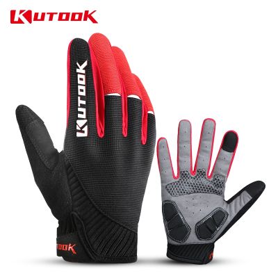 hotx【DT】 KUTOOK Cycling Gloves Shockproof Outdoor Camping Hiking Fishing MTB Guantes Ciclismo