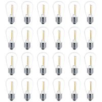 48 Pack 3V LED S14 Replacement Light Bulbs, Shatterproof Outdoor Solar String Light Bulbs, Warm White