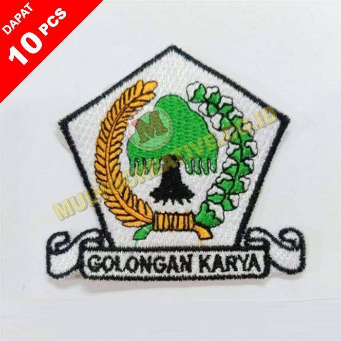 Partai Golkar Emblem Patch Bordir Logo Baru Partai Golongan Karya ...