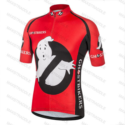 Cartoon New Red Black Summer Cycling Jersey Men Funny Bike Clothing Wear Quick drying Bike Jerseys Tops Short Sleeve maillot