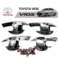 เบ้าประตู TOYOTA VIOS ปี 2013 ชุบโครเมี่ยม มีโลโก้ ยี่ห้อ FITT