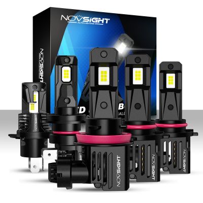 NOVSIGHT ไฟหน้ารถ H4 H7 LED H8 H9 H11 HB3 9005 HB4 9006 หลอดไฟ LED 80W 18000LM 12V หลอดไฟ LED 6500K รถสีขาว-dliqnzmdjasfg