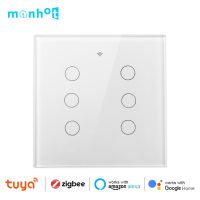 สมาร์ท Tuya Zigbee 3.0บราซิล4X 4สวิตช์ไฟอัจฉริยะเซ็นเซอร์สัมผัสขัดจังหวะสวิตช์ไฟแก๊ง4/6ทำงานร่วมกับ Alexa Google Home