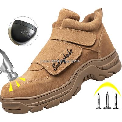 New Mens Work Safety Shoes Anti-spark Welder Shoes Men Boots High Top Winter Safety Shoes Male Security Boots Working Shoes