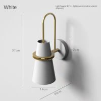 Wall Lamp Creative Luminary Firm Safety Iron Iron Lampshade Lamps Bedroom Shelf Home Decor Loft Style the Bathroom Room Sconce