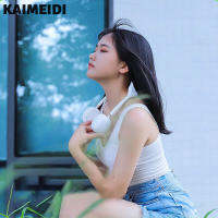 KAIMEIDI ที่แขวนกลางแจ้งพัดลมคล้องคอแบบพกติดตัวเทอร์โบเครื่องปรับอากาศทำความเย็นของขวัญพัดลมไร้ใบพัดขี้เกียจ USB สำนักงาน