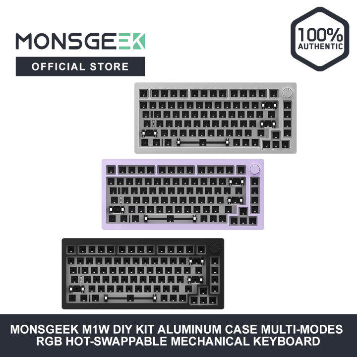 Monsgeek M1W DIY Kit Aluminum Case Multi-Modes RGB Hot-Swappable ...