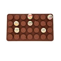 【YF】 Emoticons Chocolate Mold Smiley Face Hard Candy Gummy Mould Funny Ice Cube Tray Wax Melt Making Supplies Cake Decorating Tools