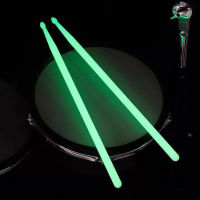 1คู่ Professional Luminous กลอง Sticks 5A ไนลอน Drumsticks กลองที่มีสีสัน Stick Percussion Instrument อุปกรณ์เสริมกลองชุด Kit