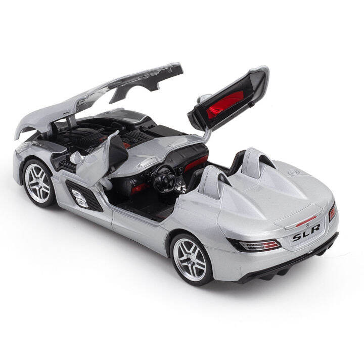 diecast-1-24-toy-alloy-model-car-slr-roadster-miniature-metal-vehicle-collection-for-children-display-2022-christmas-gifts-boys