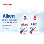 Combo 2 chai xịt diệt khuẩn tay Aiken 520ml hongthamshopcom- CB108