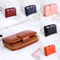 [cele]Womens Waxed Leather Short Wallet Small Coin Lady Purses