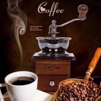 เครื่องบดเมล็ดกาแฟ เครื่องบดกาแฟ Coffee Grinder แบบมือหมุน สแตนเลส (กล่องไม้คลาสสิค) -Coffee