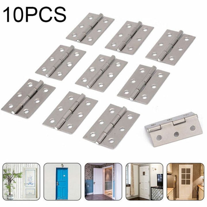 10pcs-door-hinges-2-inch-cabinet-hinge-window-flat-bookcase-drawer-hardware