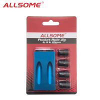 Allsome Pocket Hole Jig Kit, 15องศางานไม้เอียง Hole Jig 6810มม. อะแดปเตอร์ไดรฟ์สำหรับรูเจาะมุม