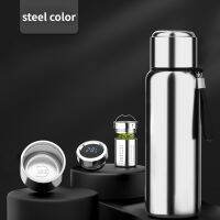 600-1500ml Digital Thermos Water Bottle with A Cup Temperature Display Intelligent Stainless Steel Insulated Vacuum Flasks MugTH