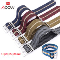 Aotelayer หัวเข็มขัดนาฬิกาข้อมือสายสเตนเลส Nylon NATO แบบนิ่มสำหรับผู้ชาย Zulu สายรัดข้อมือทดแทนสำหรับ Tudor 79220R สำหรับเครื่องประดับนาฬิกาข้อมือ Seiko ขนาด18มม. 20มม. 22มม. 24มม.