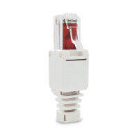 Lokei White RJ45 TOOL-LESS Connector ไม่มีตัวเชื่อมต่อ CRIMP CCTV Ethernet CABLE HEAD Plug