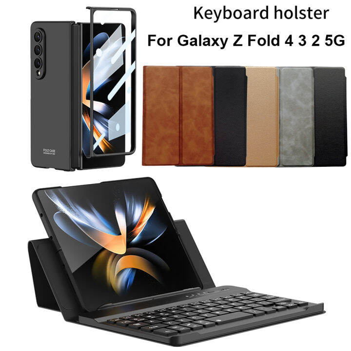 Wireless keyboard Case For Samsung Galaxy Z Fold 4 5G Carbon Fiber