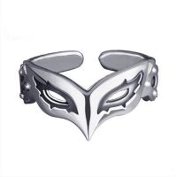 Anime Persona 5 P5 Joker Persona Mask Ring 925 Sterling Silver Adjustable 58 mm Gift Fashion Brooches Pins