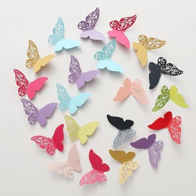 【CC】۩✾◎  Metal Texture Colorful Stickers Wall Sticker Decoration Supplies 12pcs