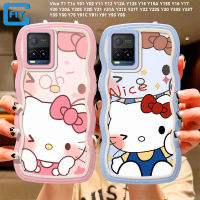 เคสลายคิตตี้สำหรับ Vivo T1 T1x Y02 Y11 Y20A Y12 Y12A Y12S Y15 Y15A Y15S Y21T Y20 Y30 Y95 Y01 Y16 Y21S Y91i Y91C Y33S Y20S Y20i Y21 Y21A Y22ซองนุ่มกันกระแทกเคสครอบโทรศัพท์