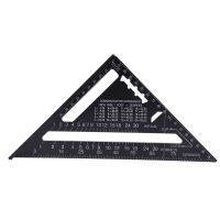 1PC Aluminum Alloy Triangle Angle Protractor Speed Square Measuring Ruler Miter For Carpenter Hand Tools Black