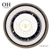 European style dinner plate wedding supplies honeycomb pattern ceramic dish for event&amp;catering&amp;rental customized logo dinnerware