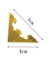 4ชิ้นกรณีมุมไม้กล่องประดับตกแต่งไม้โอ๊คโบราณกล่องเครื่องประดับมุมทองแดงบริสุทธิ์สำหรับเฟอร์นิเจอร์งานฝีมือมุมโลหะ