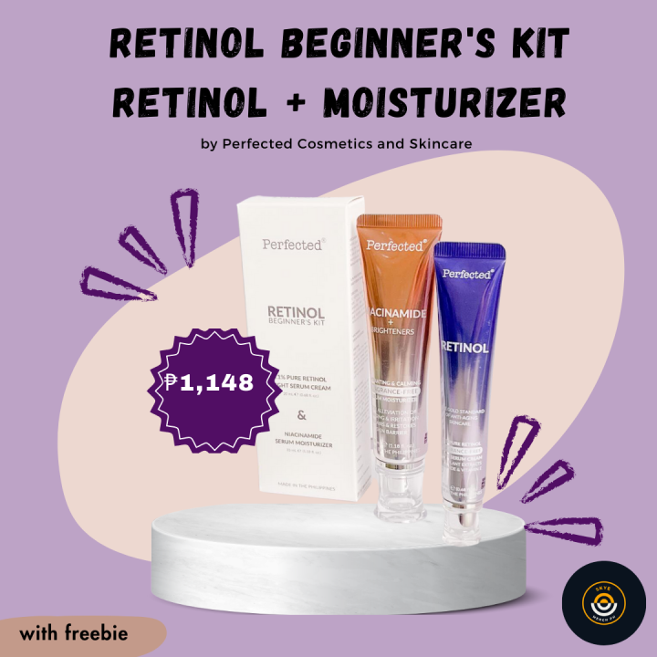 Perfected® RETINOL BEGINNER'S KIT (0.1 Pure Retinol Night Serum Cream