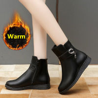 Boots Winter for Women Large Size 35-43 Plus Velvet Side Zipper Non-slip Women Short Boots Soft Bottom Fashion New Women Boots