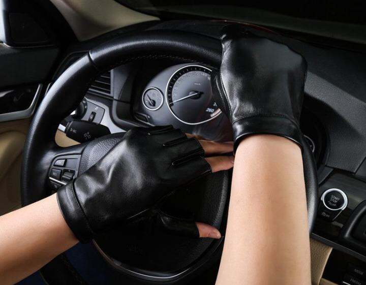 hotx-dt-men-sheepskin-gloves-leather-fingerless-driving-cycling-motorcycle-unlined-half