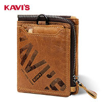 TOP☆Genuine Leather Men Wallet Fashion Coin Purse Card Holder Small Bifold Wallet Men Portomonee Male Clutch Zipper Clamp For Money
