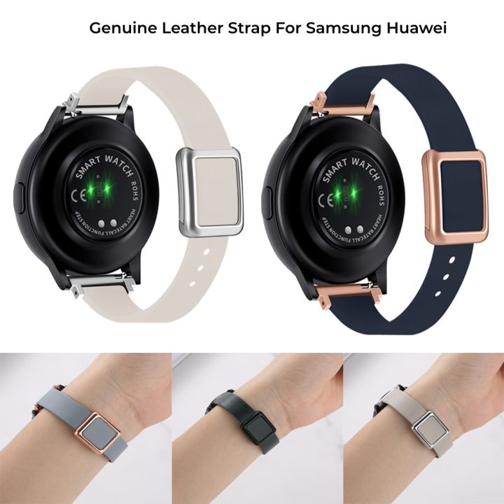 Genuine Leather band for Samsung Galaxy watch 6 5 pro/4/3/Active 2