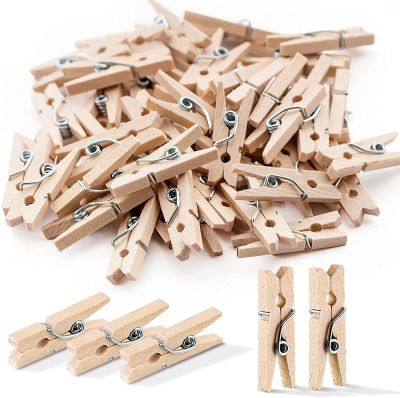25/35/45 MM Small Size Natural Wooden Clips Clothes Photo Clips Paper Clothespin Craft Decor Clip Photo Clips Pegs