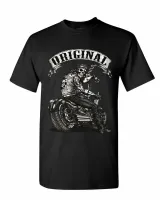 Original Biker Skull Tshirt Ride Or Die Route 66 Motorcycle Mc T Shirt Men Design T Shirt