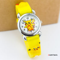 Pokémons Pikachu นาฬิกาซิลิโคนสำหรับเด็ก,ใหม่สำหรับเด็กผู้ชายและเด็กผู้หญิงการ์ตูนแอนิเมชันนาฬิกาควอตซ์อิเล็กทรอนิกส์0000