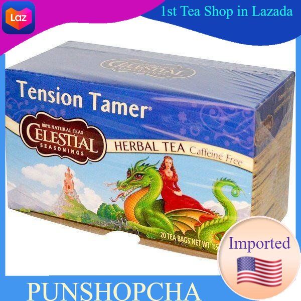 ชา-celestial-seasonings-herbal-tea-tension-tamer-caffeine-free-20-tea-bags-1-5-oz-43-g-พร้อมส่ง