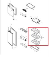 อะไหล่แท้ศูนย์/ชั้นวางของในตู้เย็นชาร์ป/SHARP/RV-SHELF/OLD/TNA-A525CBFA/B/UTNA-A525CBFC/ ใช้กับรุ่นSJ-C19SS.SL :SJ-C19