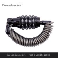 Bicycle Password 4 Digit Lock Anti-Theft Combination Number Code Durable Steel Cable Chain Security Frame Bike Accessories Locks