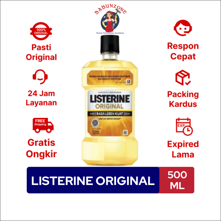 Listerine Original 500 ml Obat Kumur Antiseptik Lazada Indonesia