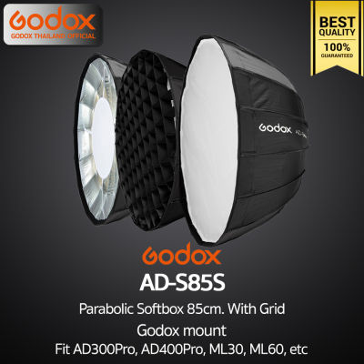 Godox Softbox AD-S85S Parabolic 85cm. With Grid - Godox Mount For AD300Pro, AD400Pro, ML30, ML60, etc