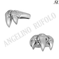 ANGELINO RUFOLO Ring ดีไซน์ Claw แหวนผู้ชาย Stainless Steel 316L(สแตนเลสสตีล)คุณภาพเยี่ยม สีเงิน