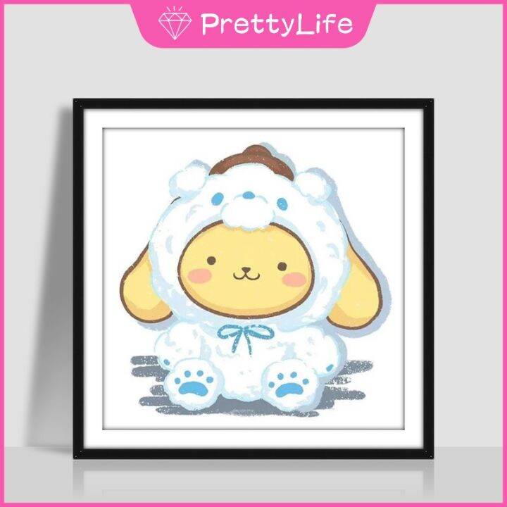 พร้อมส่ง-sanrio-diamond-painting-set-1-diamond-painting-crystal-cross-stitch-diamond-painting-diy-art-5d-home-decoration-size-30x30-cm