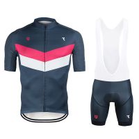 ชุดขี่จักรยาน Jersey ฤดูร้อนแขนสั้นจักรยานสวมเสื้อผ้า MTB Racing Bike Cycling Set Men Bib Gel Suit ป้องกันรังสียูวี